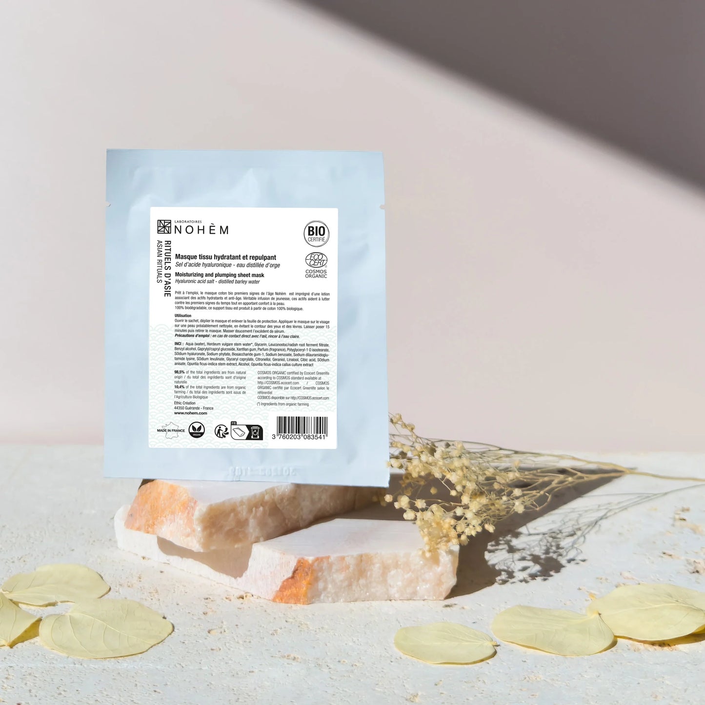 Masque tissu hydratant et repulpant