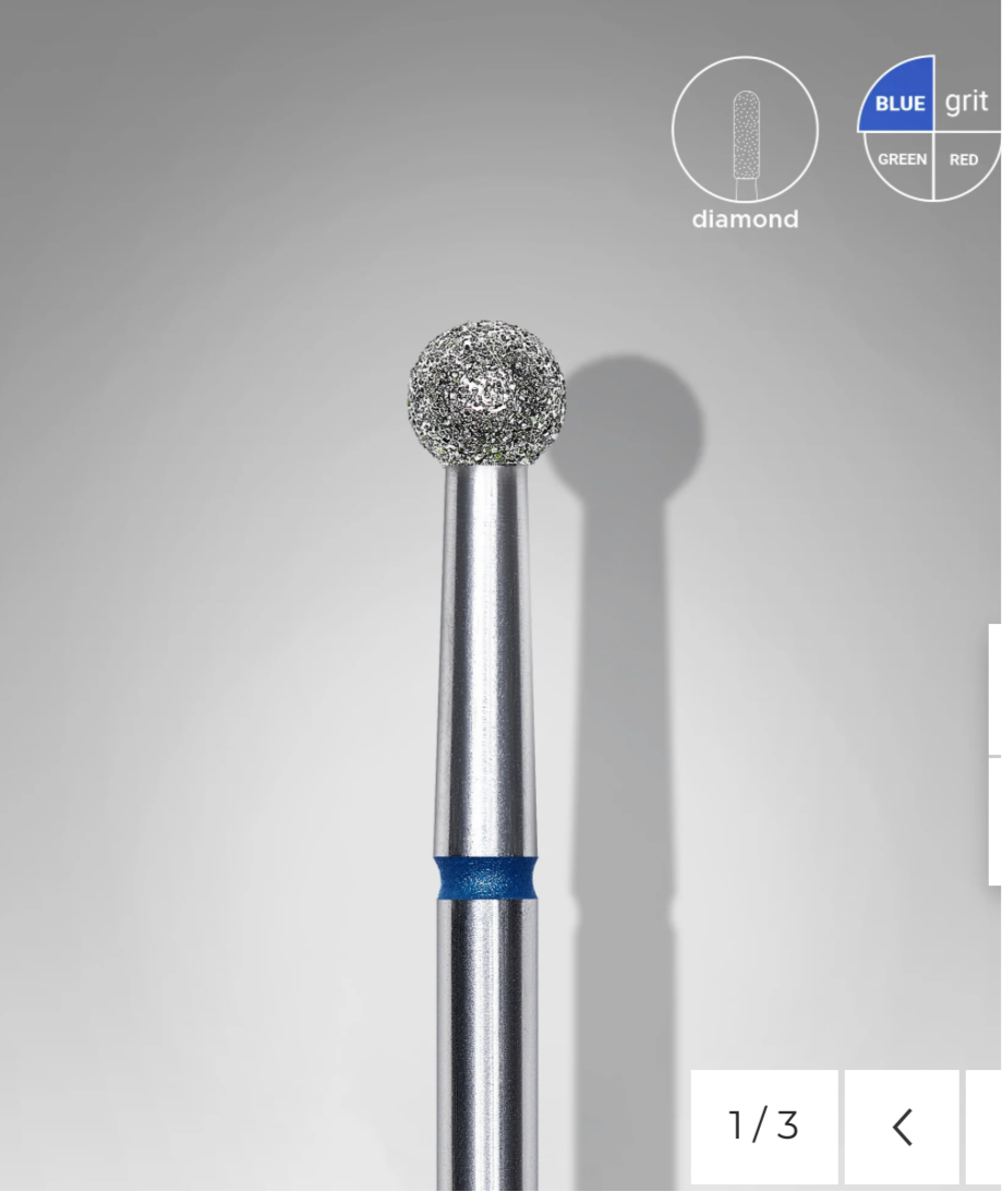 Foret À Ongles Diamanté, « Boule », Bleu, Diamètre De La Tête 3.5 Mm FA01B035